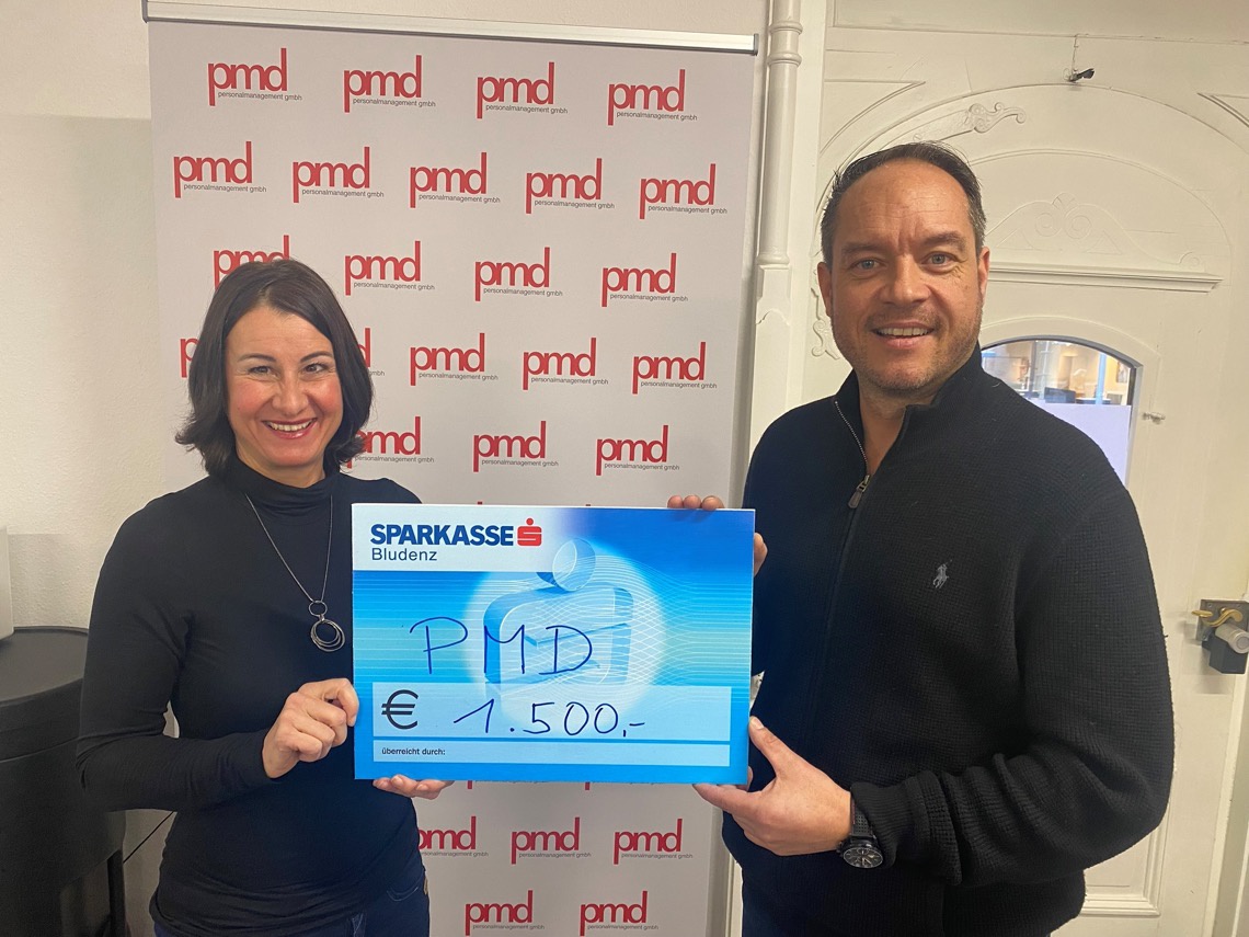pmd Personal spendet für Leukämiekranke